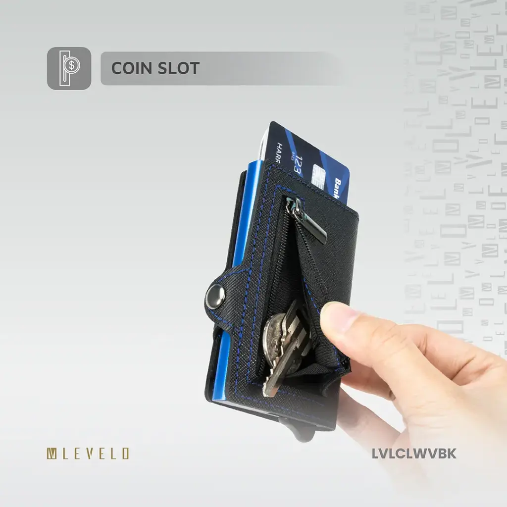 Levelo Cache Genuine Leather Wallet - Black Levelo Cache Genuine Leather Wallet - Black